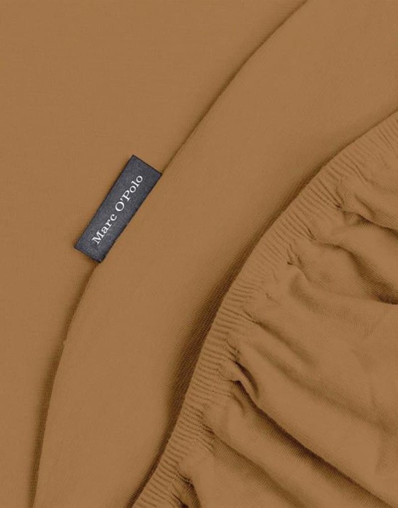 Marc O&apos;Polo Premium Organic Jersey Fitted sheet Warm pecan
